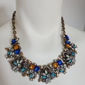 Mango Vibrant Blue and Orange Necklace